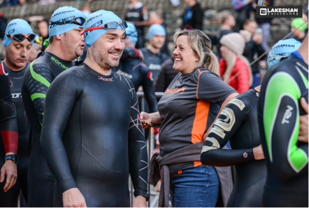Emma Bundock after a swim as part of a relay team